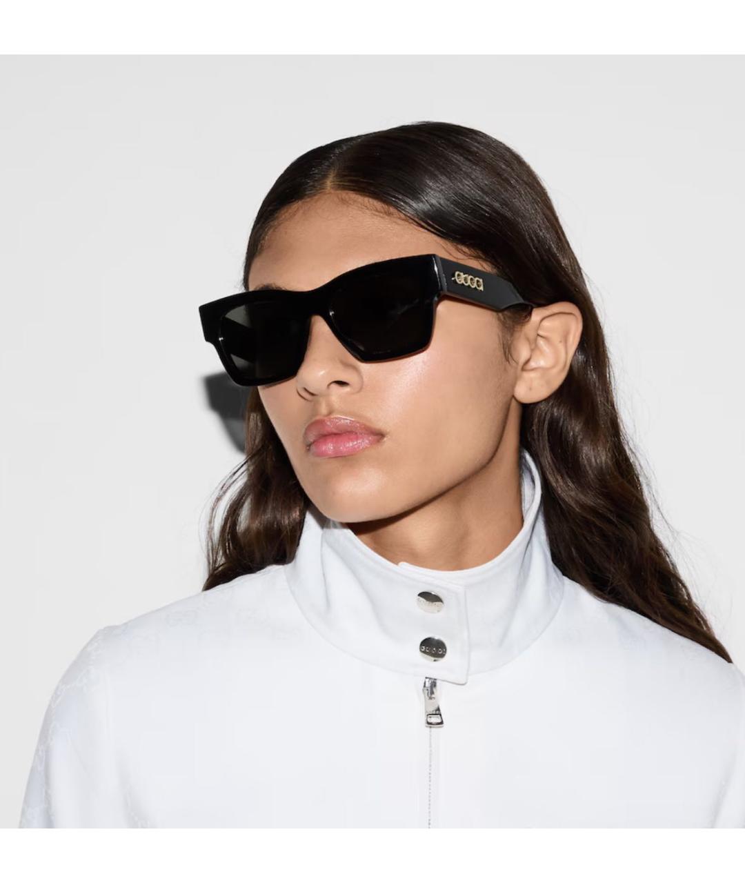 GUCCI Черные пластиковые солнцезащитные очки, фото 3