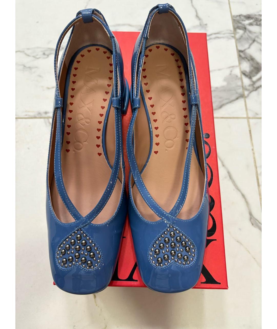 MAX&CO Голубые туфли из лакированной кожи, фото 2