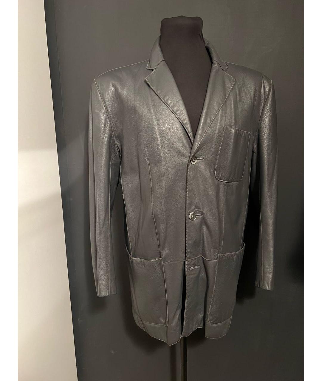 ICEBERG Серый кожаный пиджак, фото 5