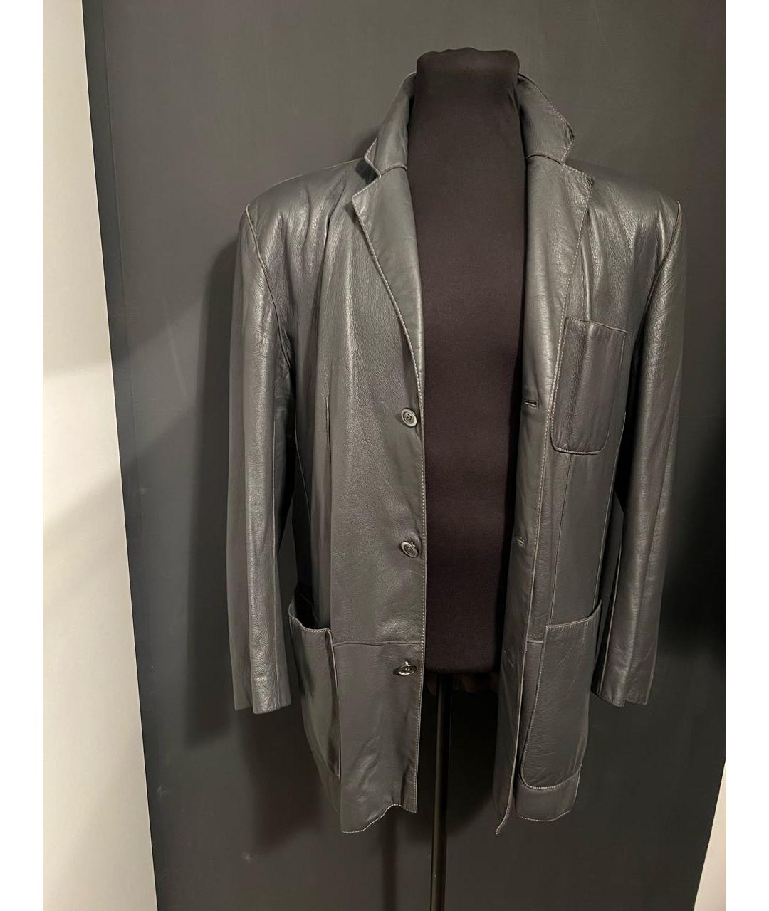 ICEBERG Серый кожаный пиджак, фото 4