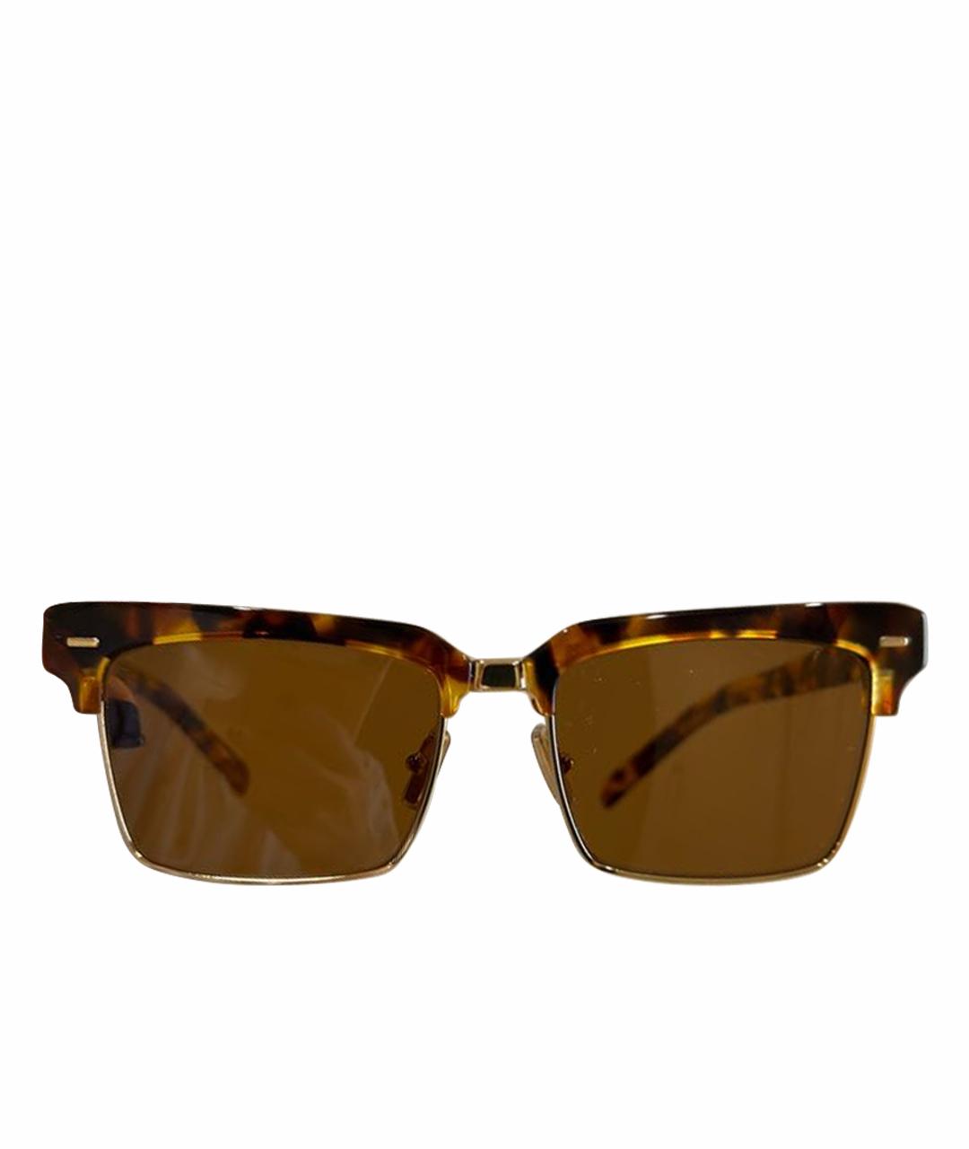 MIU MIU Коричневые пластиковые солнцезащитные очки, фото 1