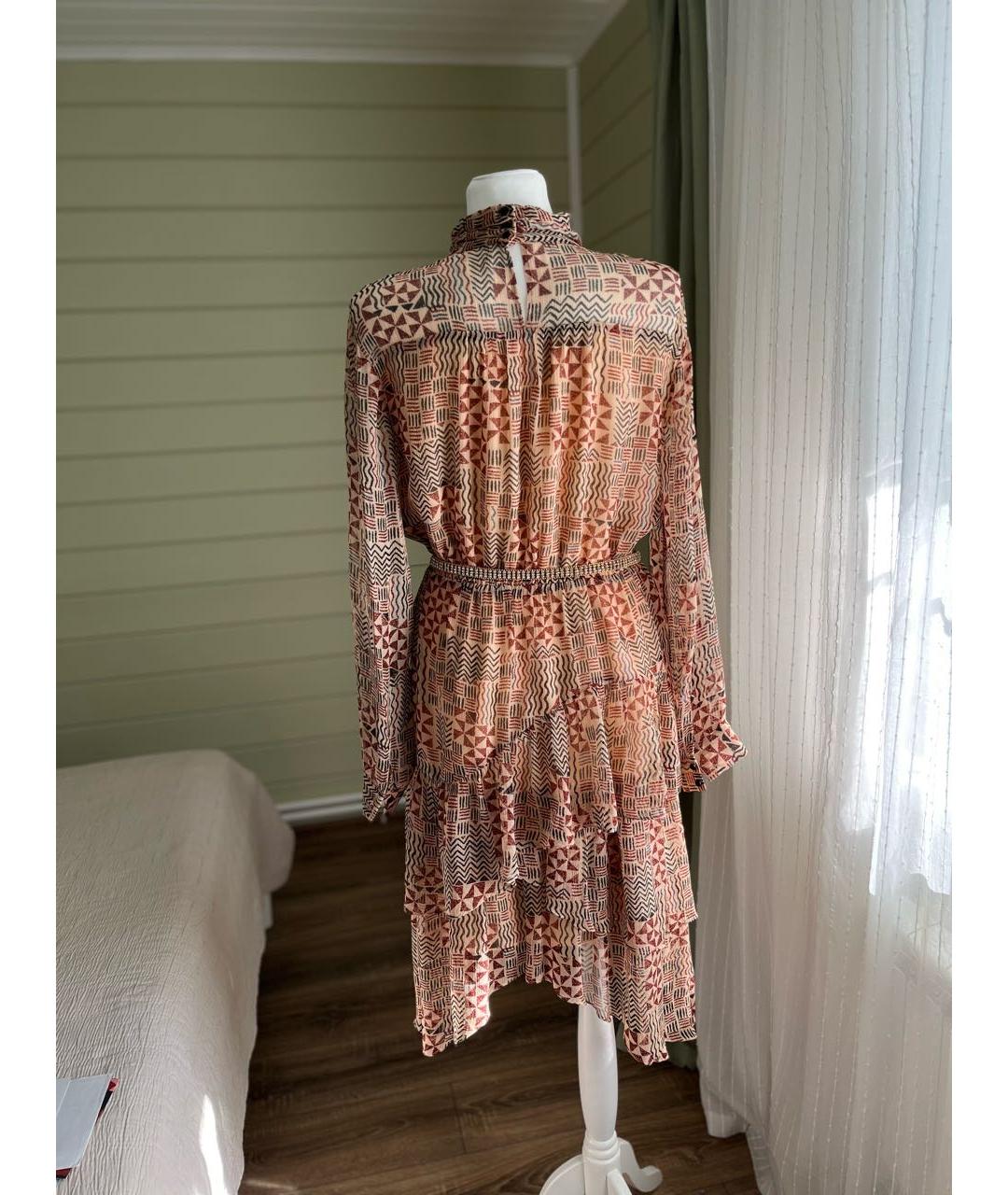 BA&SH Бежевое вискозное коктейльное платье, фото 3