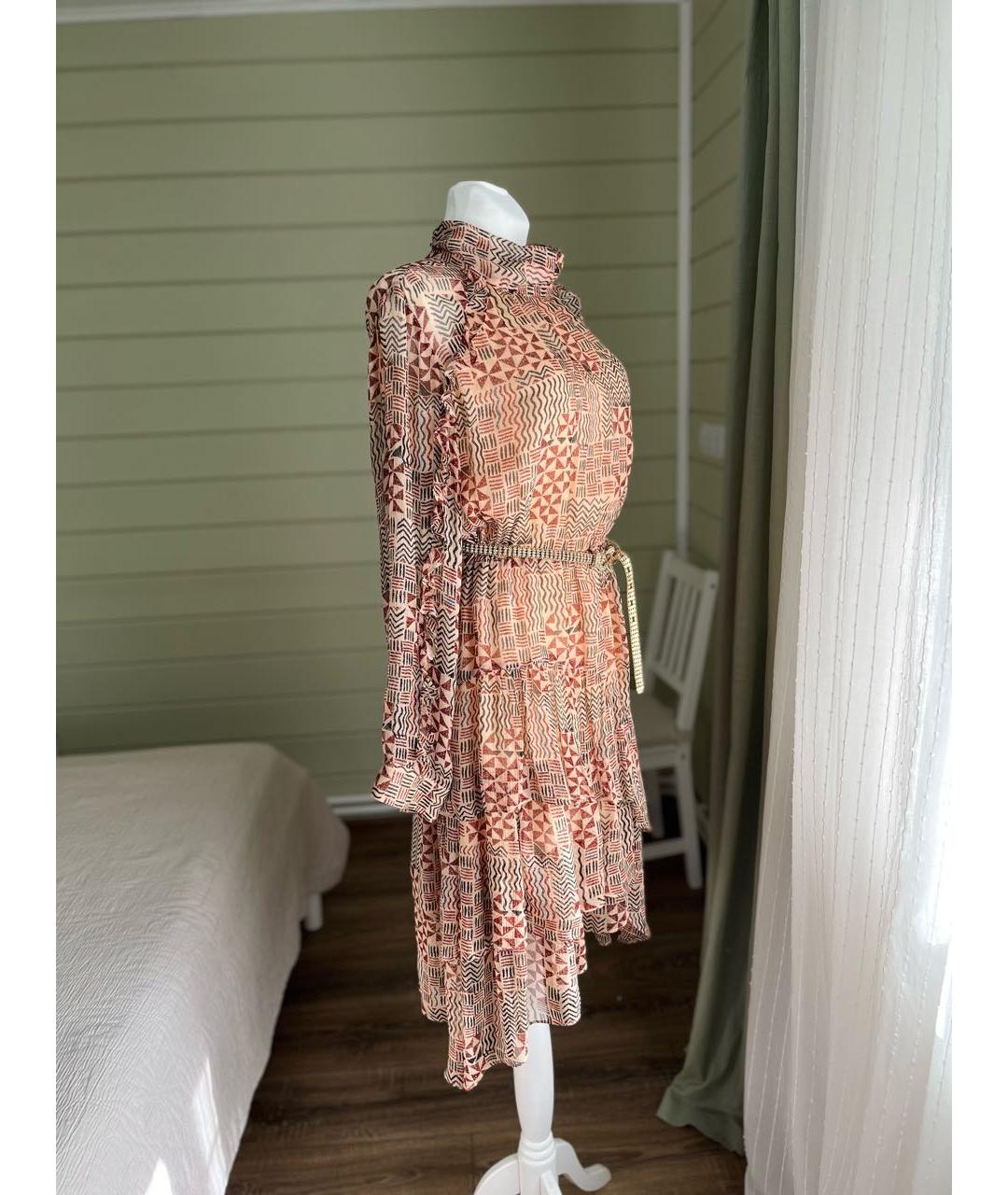 BA&SH Бежевое вискозное коктейльное платье, фото 2