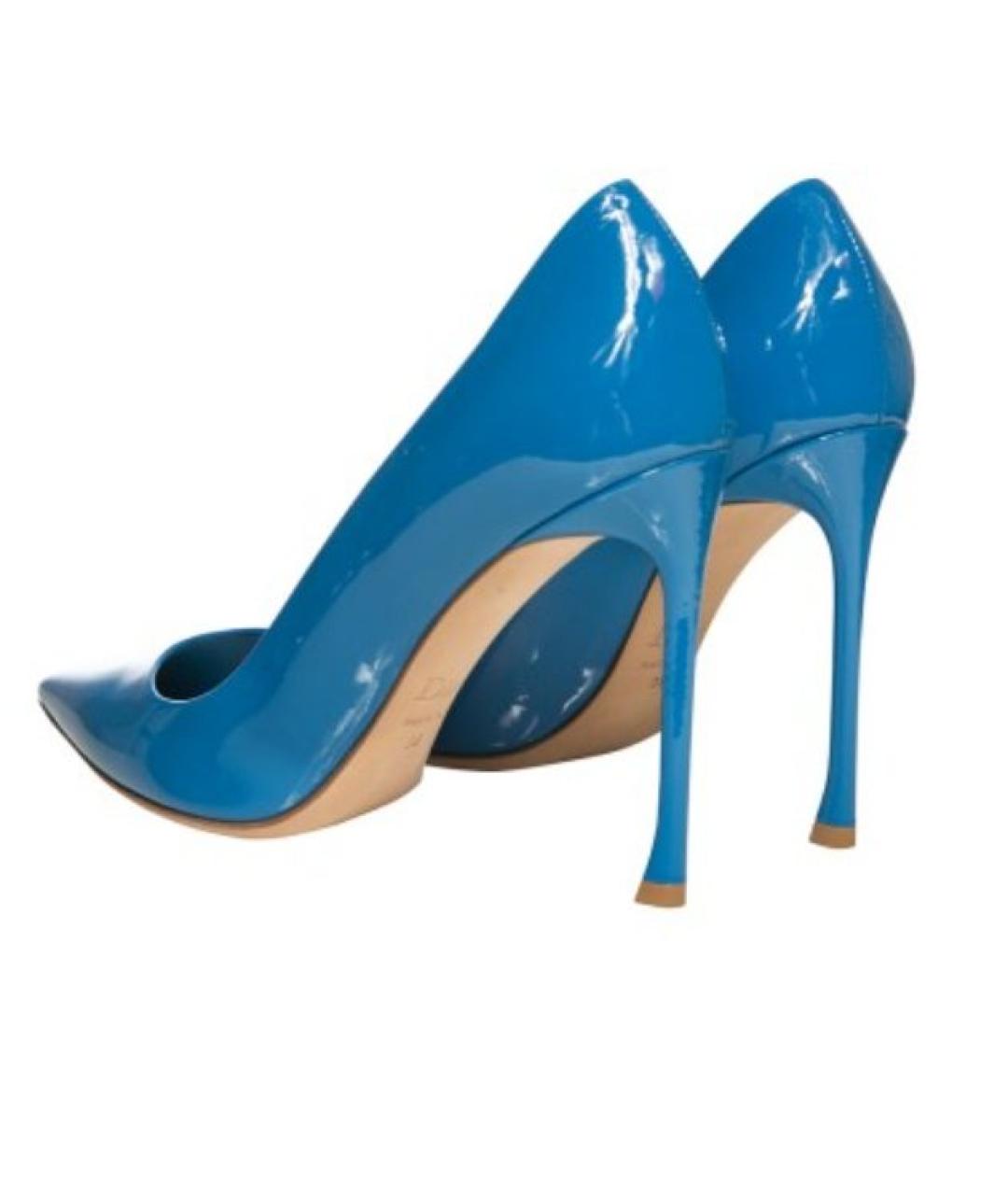 CHRISTIAN DIOR Синие кожаные туфли, фото 5