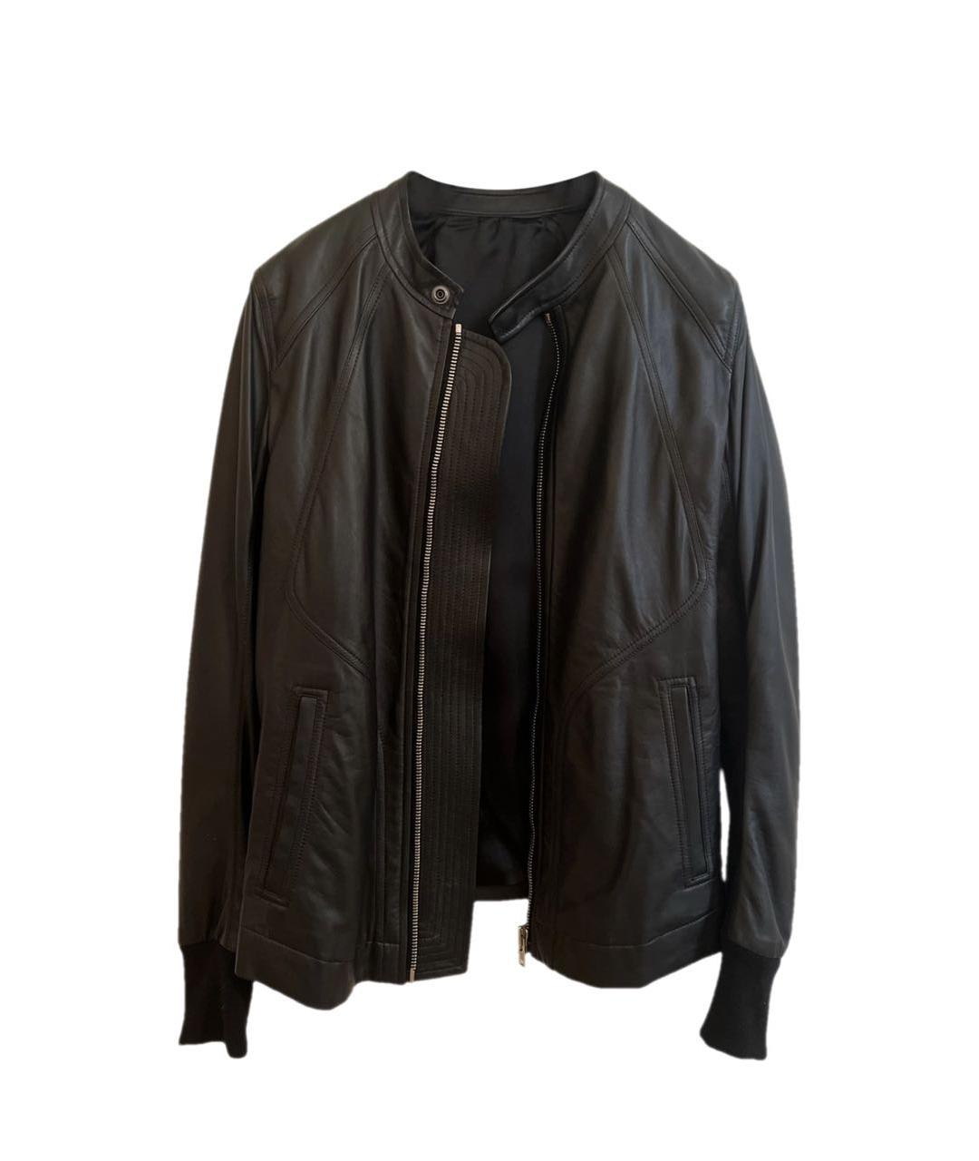 RICK OWENS Черная кожаная куртка, фото 5