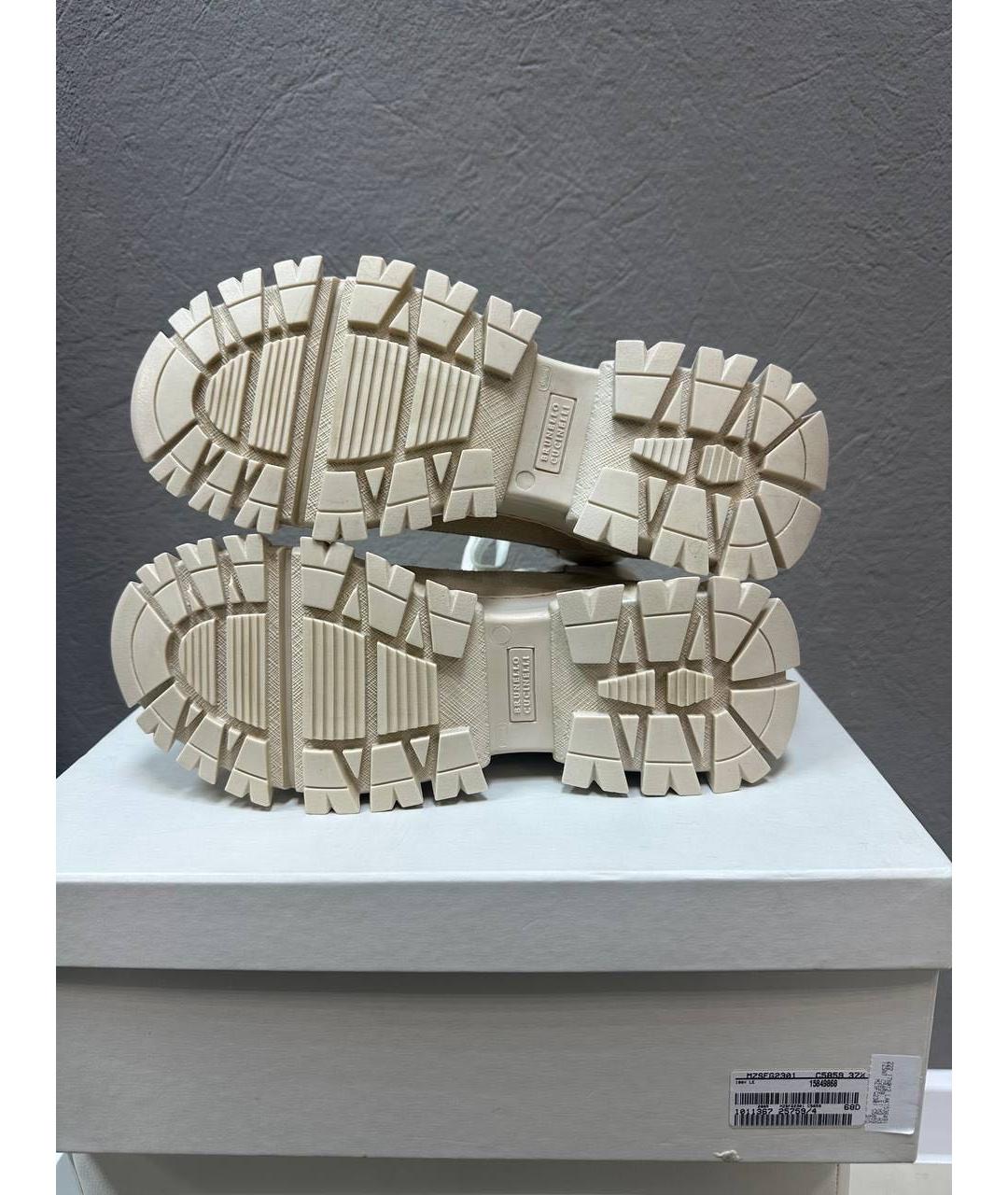 BRUNELLO CUCINELLI Серые замшевые ботинки, фото 6