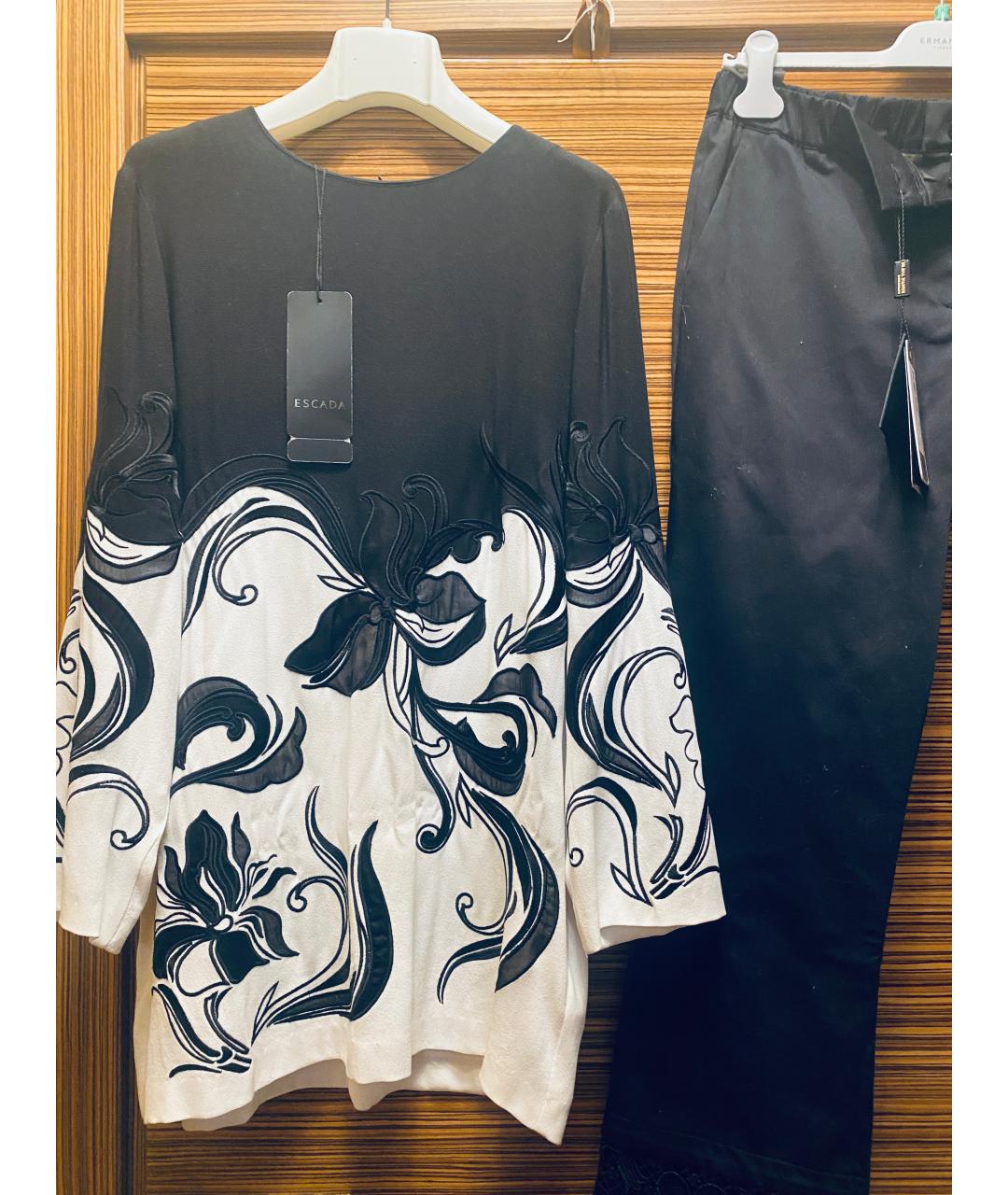 ESCADA Черный вискозный костюм с брюками, фото 5