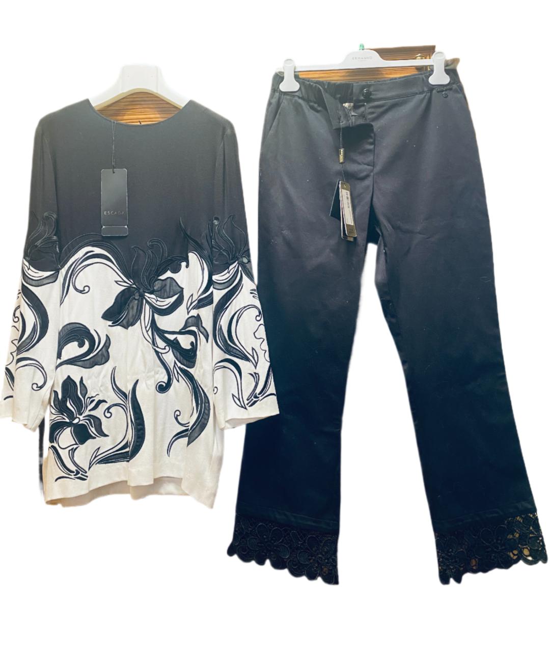 ESCADA Черный вискозный костюм с брюками, фото 7