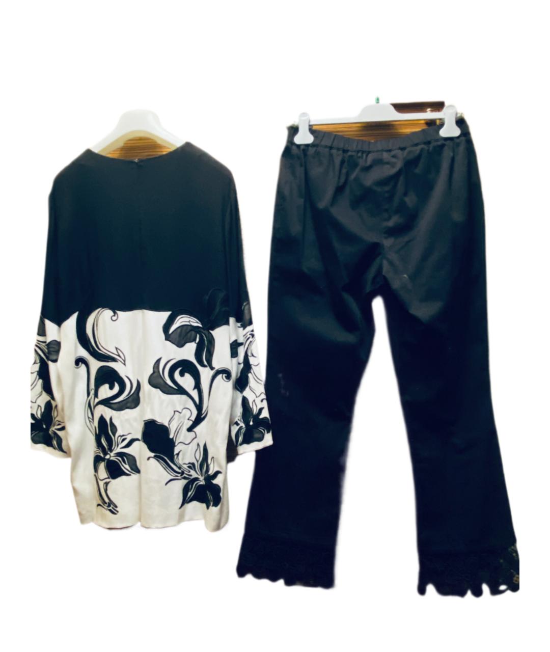 ESCADA Черный вискозный костюм с брюками, фото 2