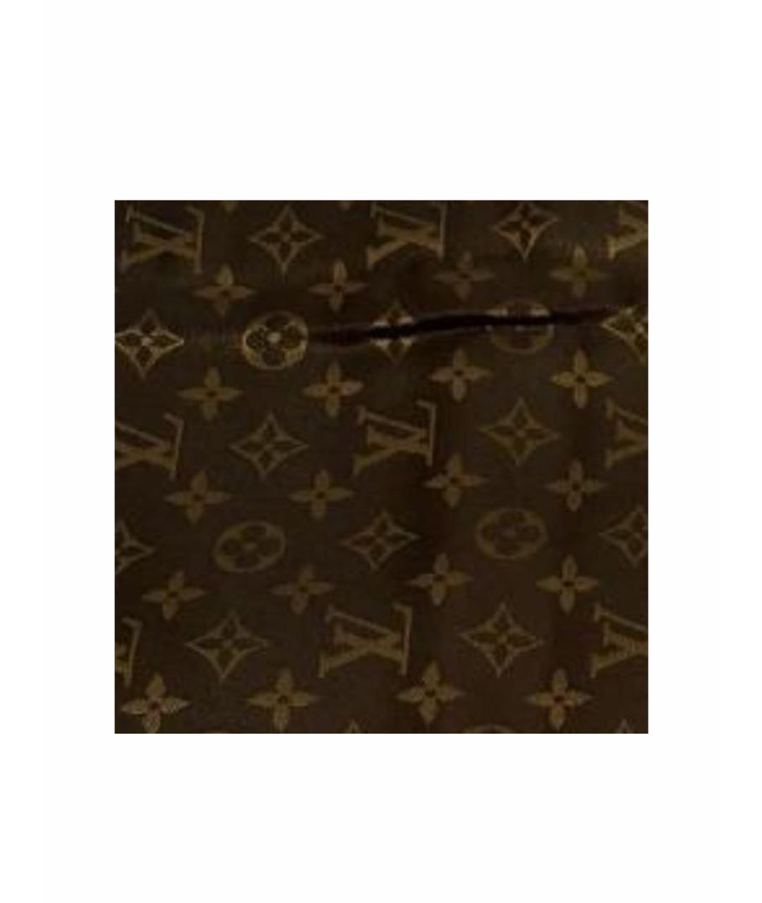LOUIS VUITTON Коричневый платок, фото 5