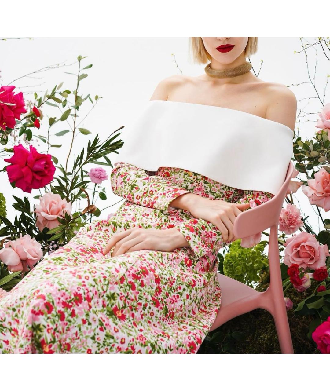 12 STOREEZ Мульти хлопко-эластановое коктейльное платье, фото 3