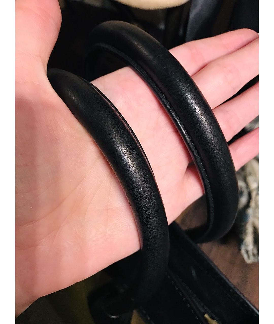 CELINE Горчичная кожаная сумка с короткими ручками, фото 8