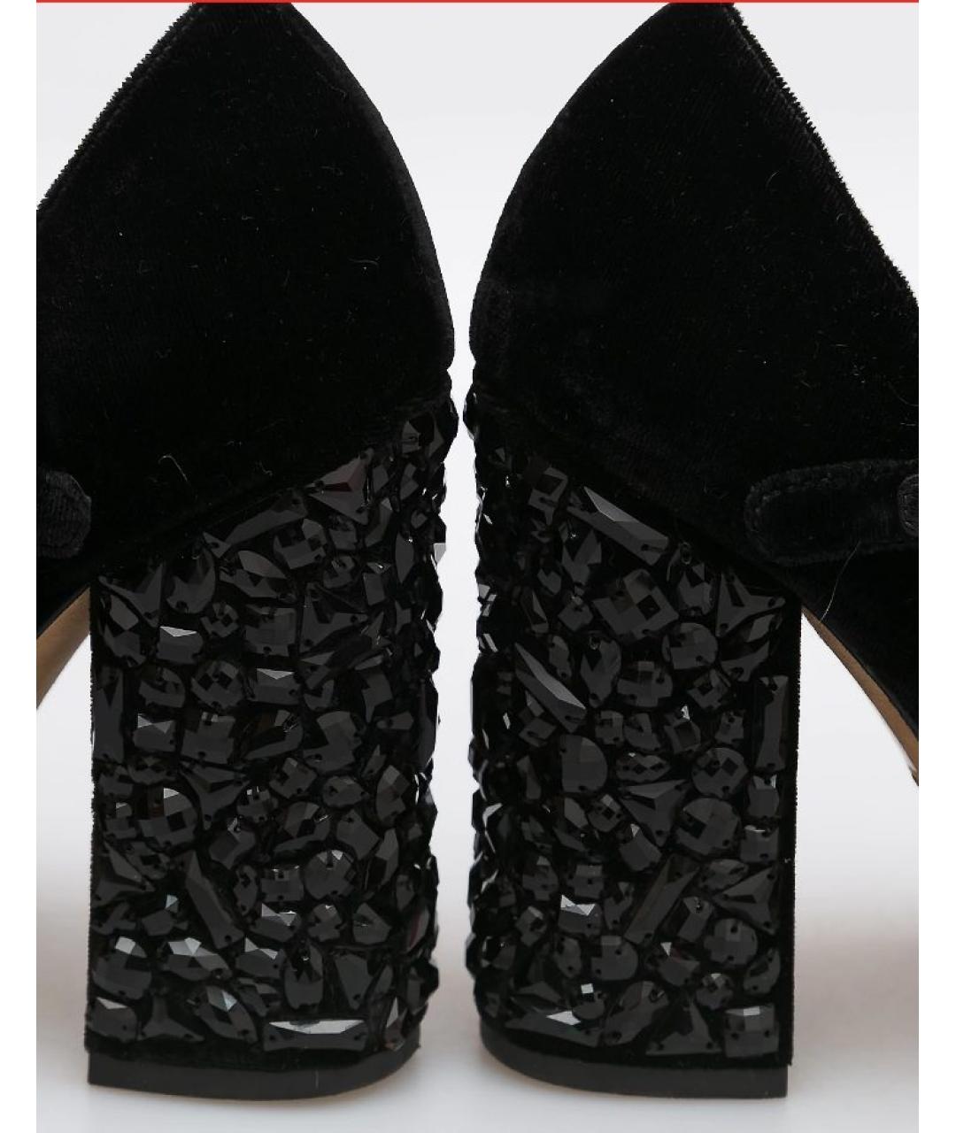 DOLCE&GABBANA Черные замшевые туфли, фото 6