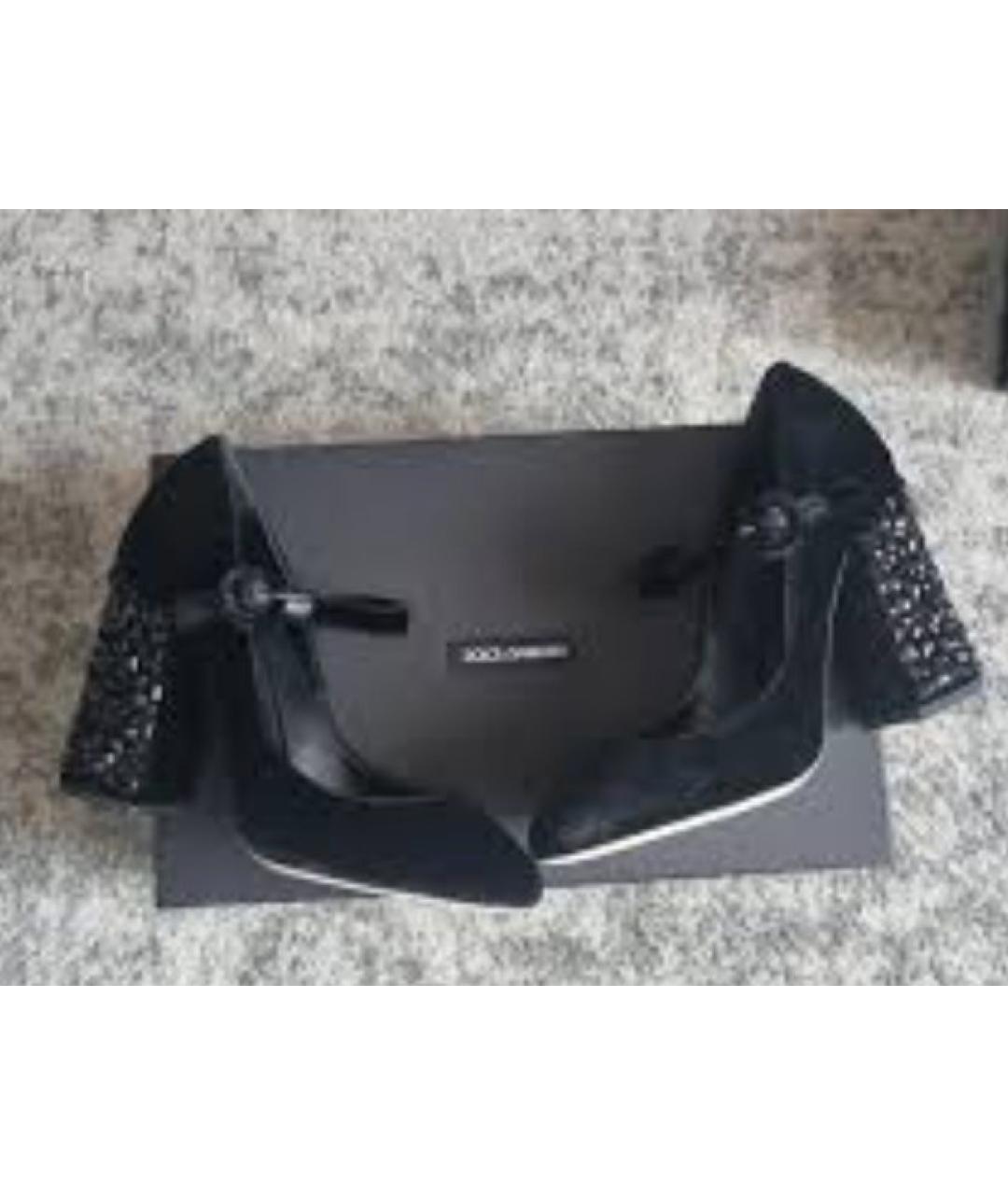 DOLCE&GABBANA Черные замшевые туфли, фото 7