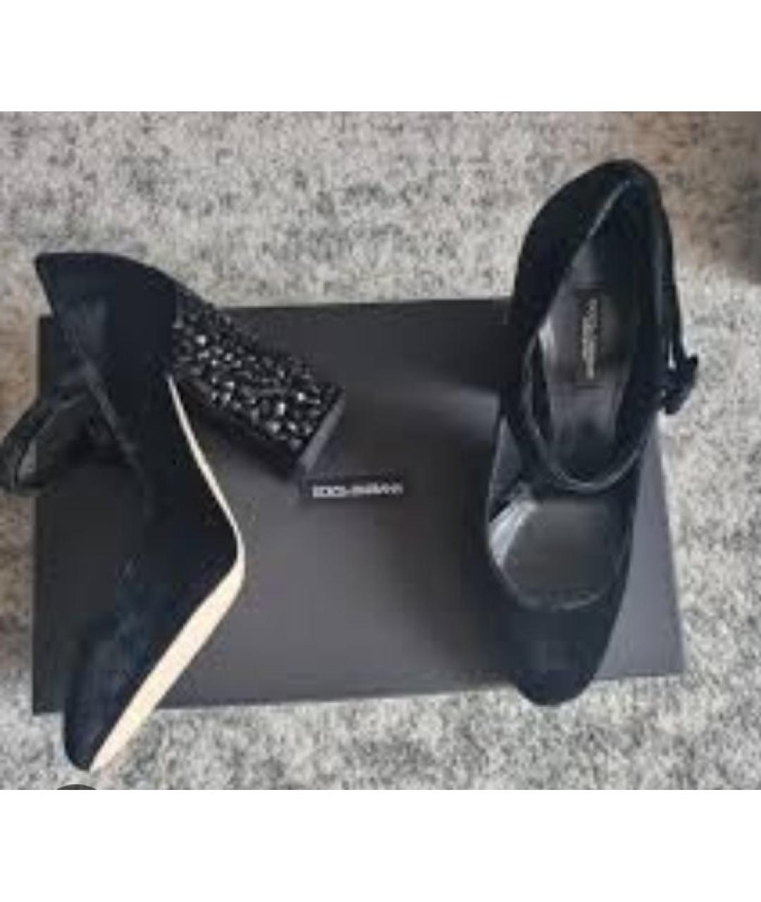 DOLCE&GABBANA Черные замшевые туфли, фото 9