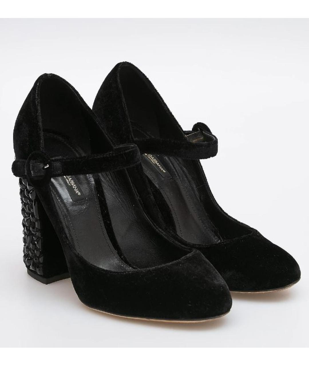 DOLCE&GABBANA Черные замшевые туфли, фото 3