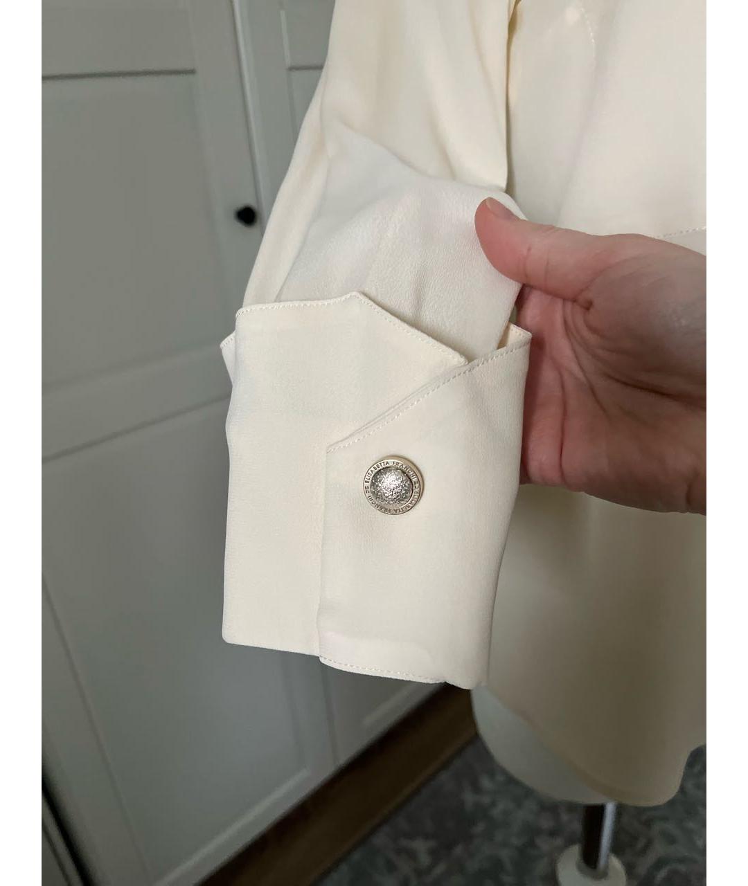 ELISABETTA FRANCHI Бежевая полиэстеровая блузы, фото 6