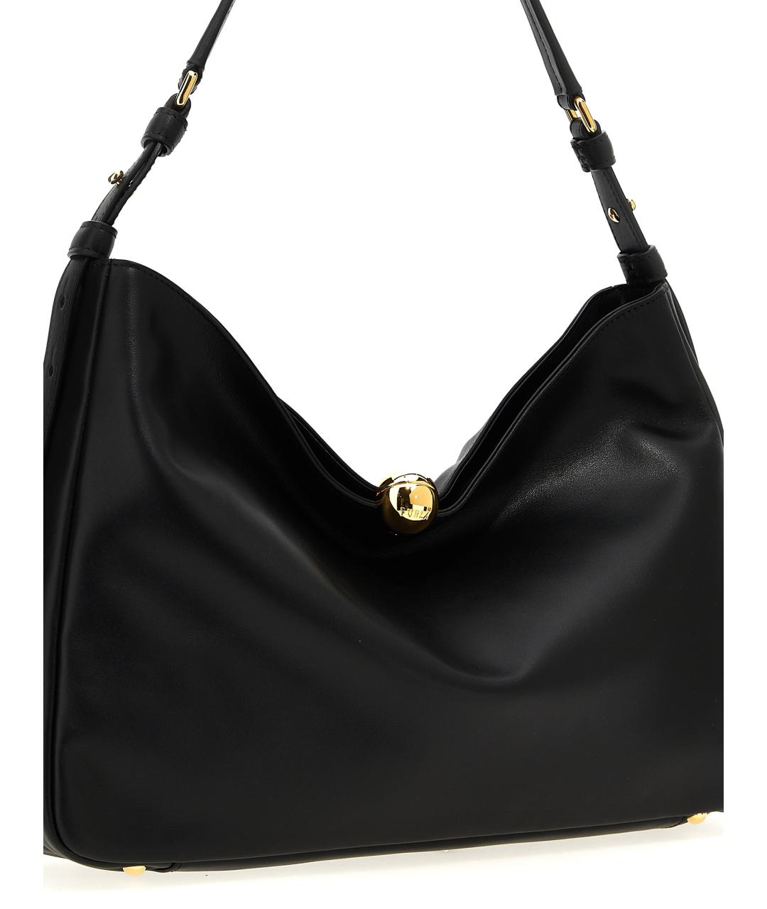 FURLA Черная кожаная сумка через плечо, фото 3