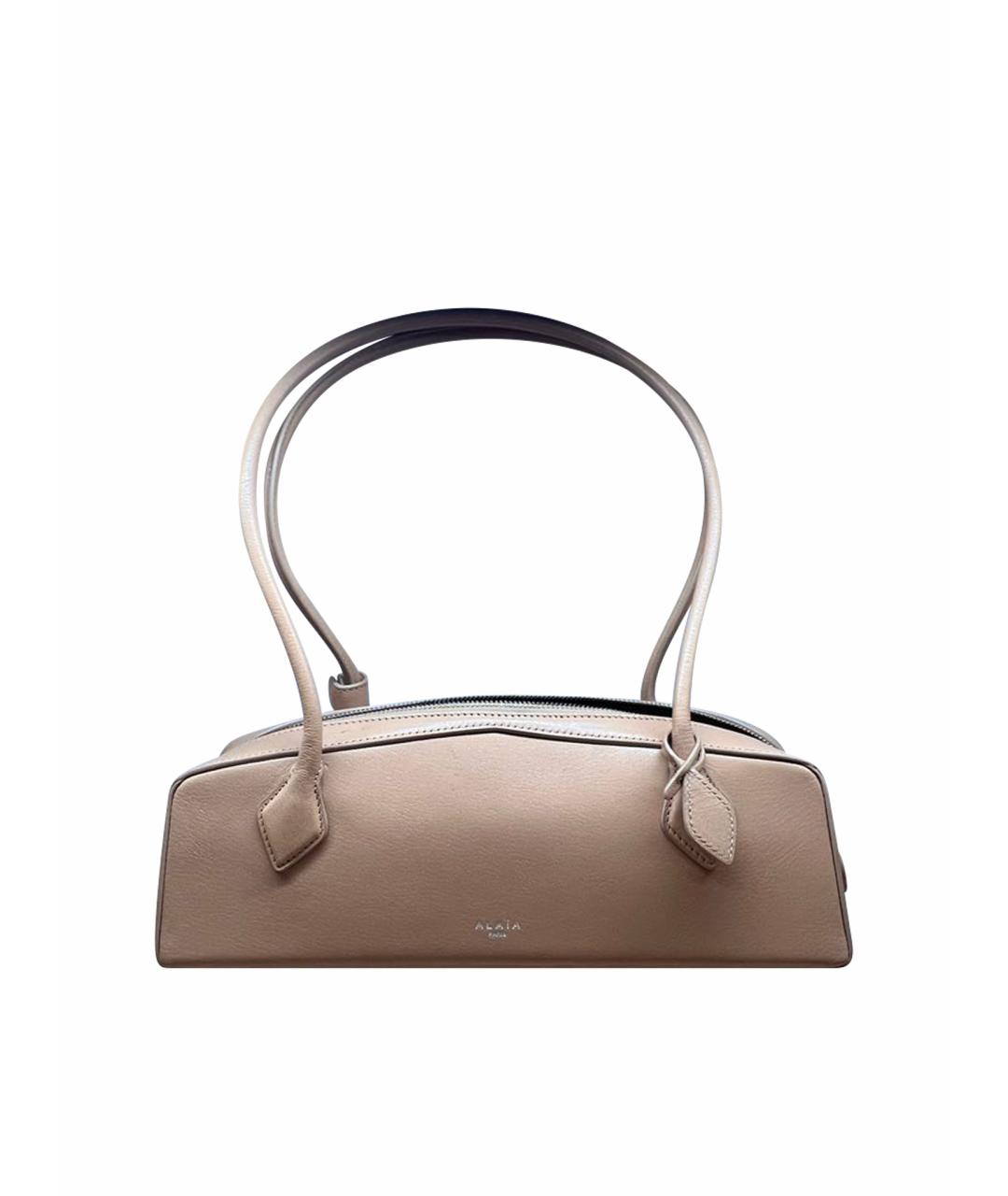 ALAIA Розовая кожаная сумка тоут, фото 1