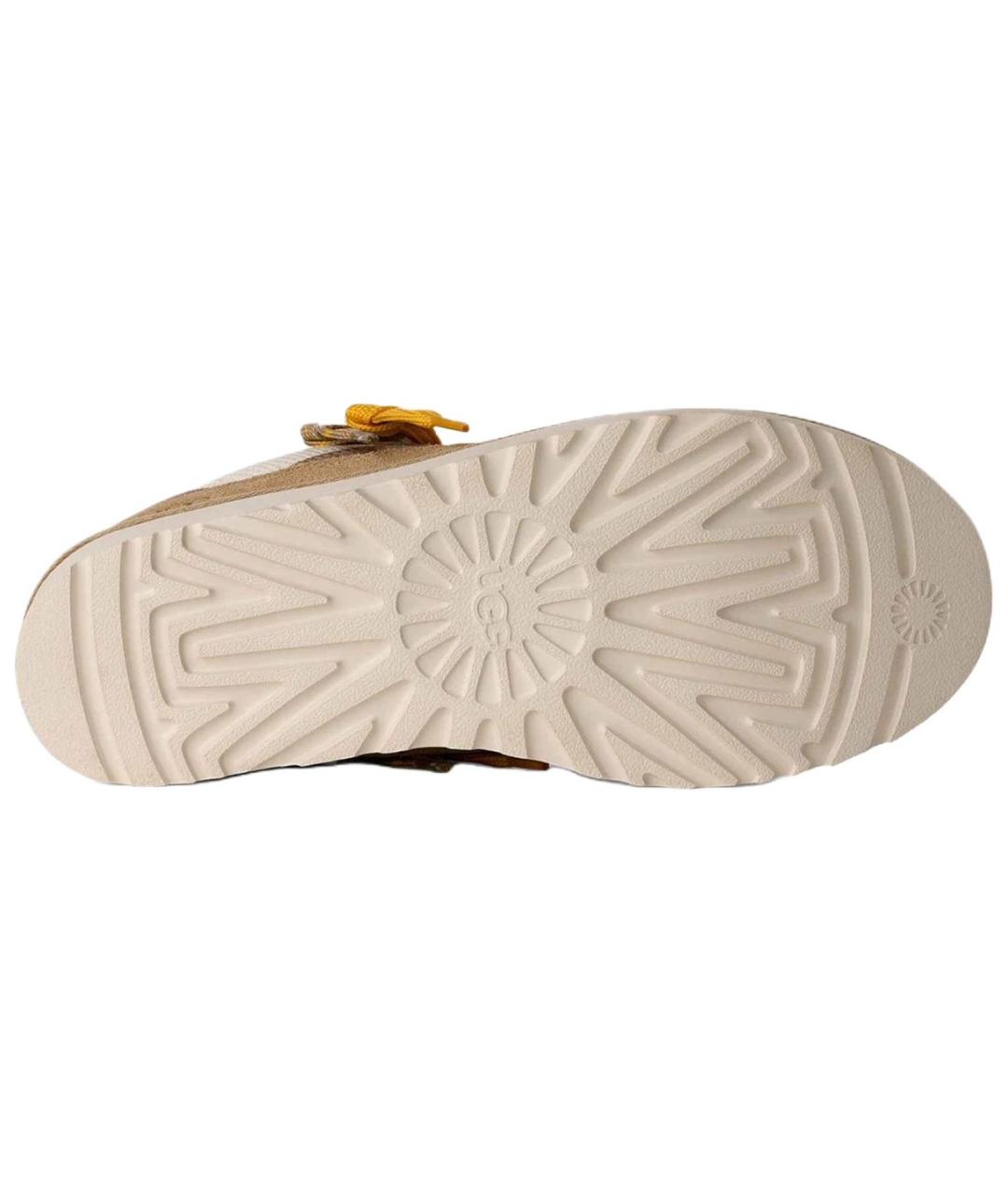 UGG AUSTRALIA Бежевые замшевые низкие кроссовки / кеды, фото 6