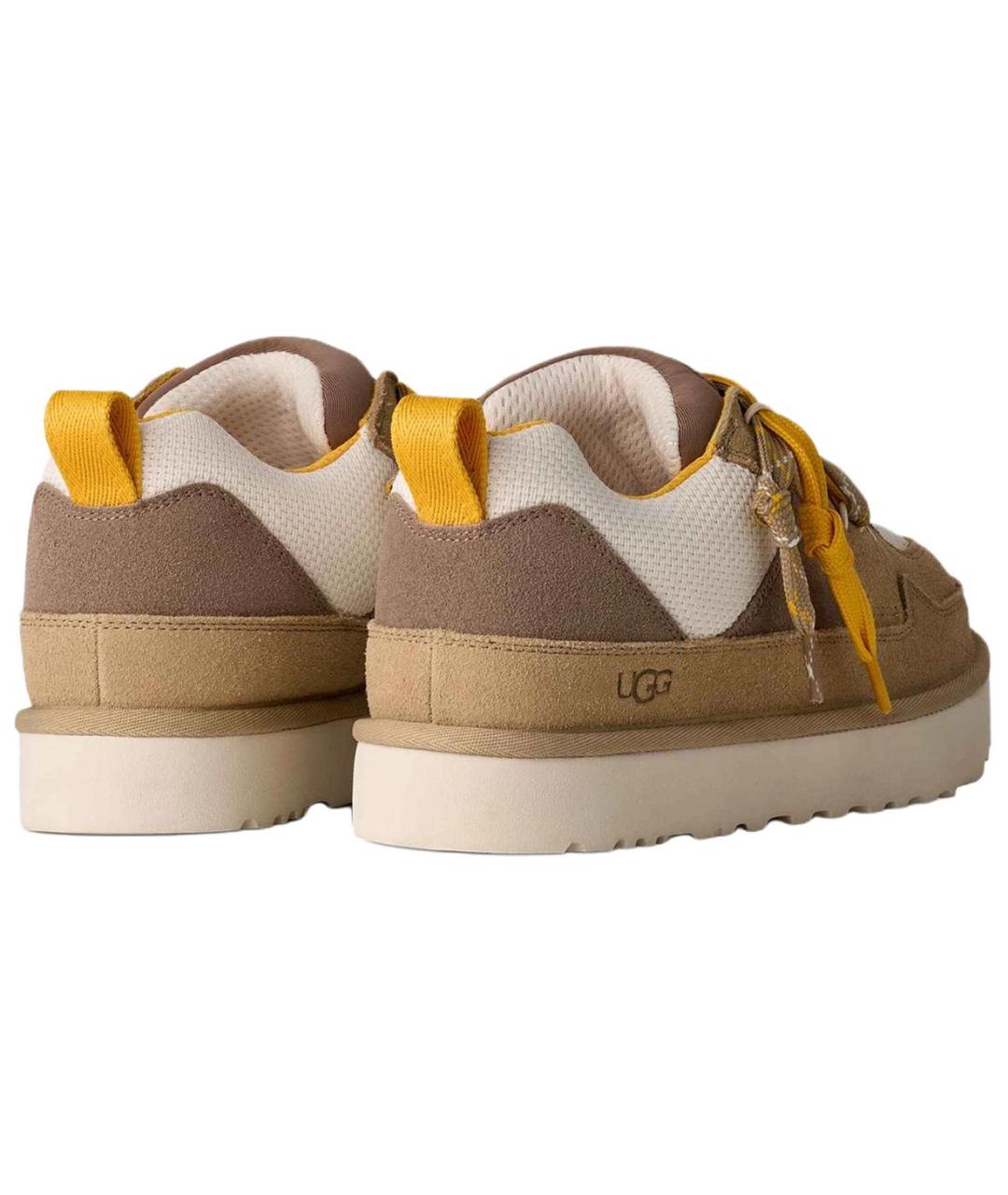 UGG AUSTRALIA Бежевые замшевые низкие кроссовки / кеды, фото 5