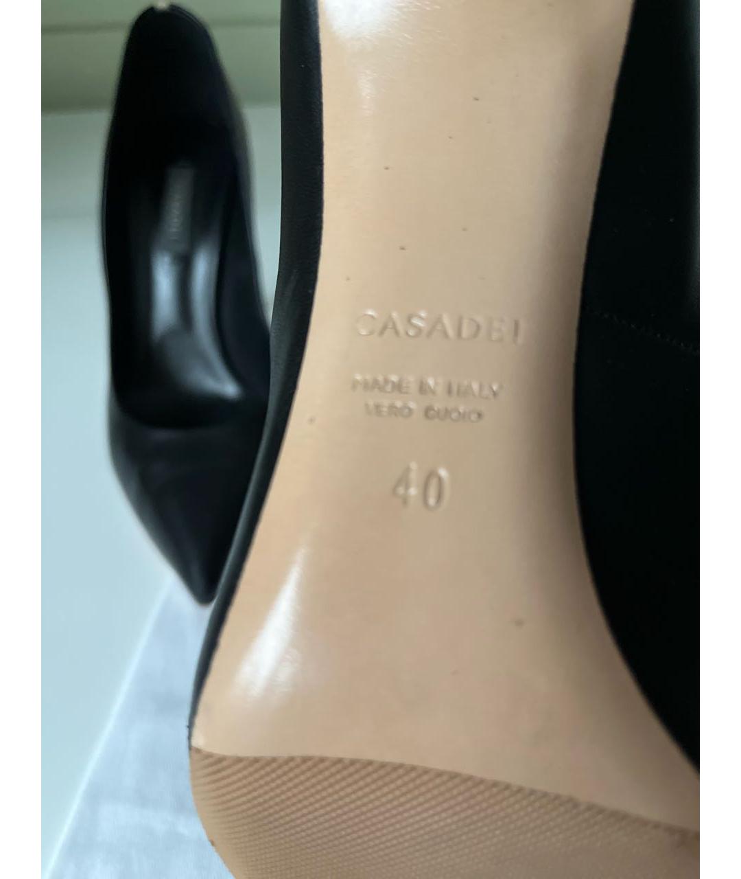 CASADEI Черные кожаные туфли, фото 6