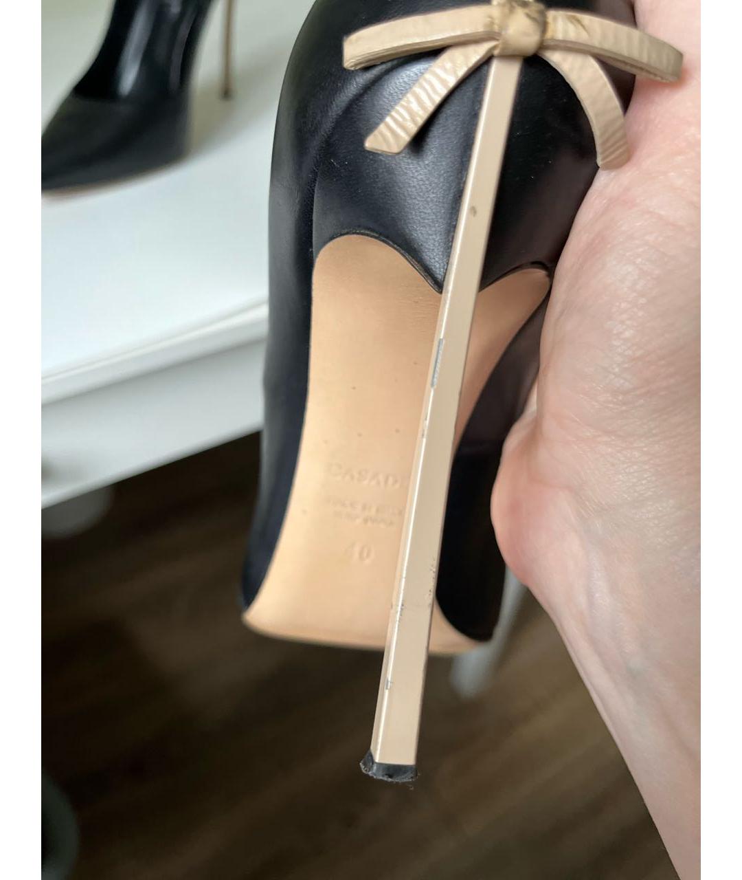 CASADEI Черные кожаные туфли, фото 7