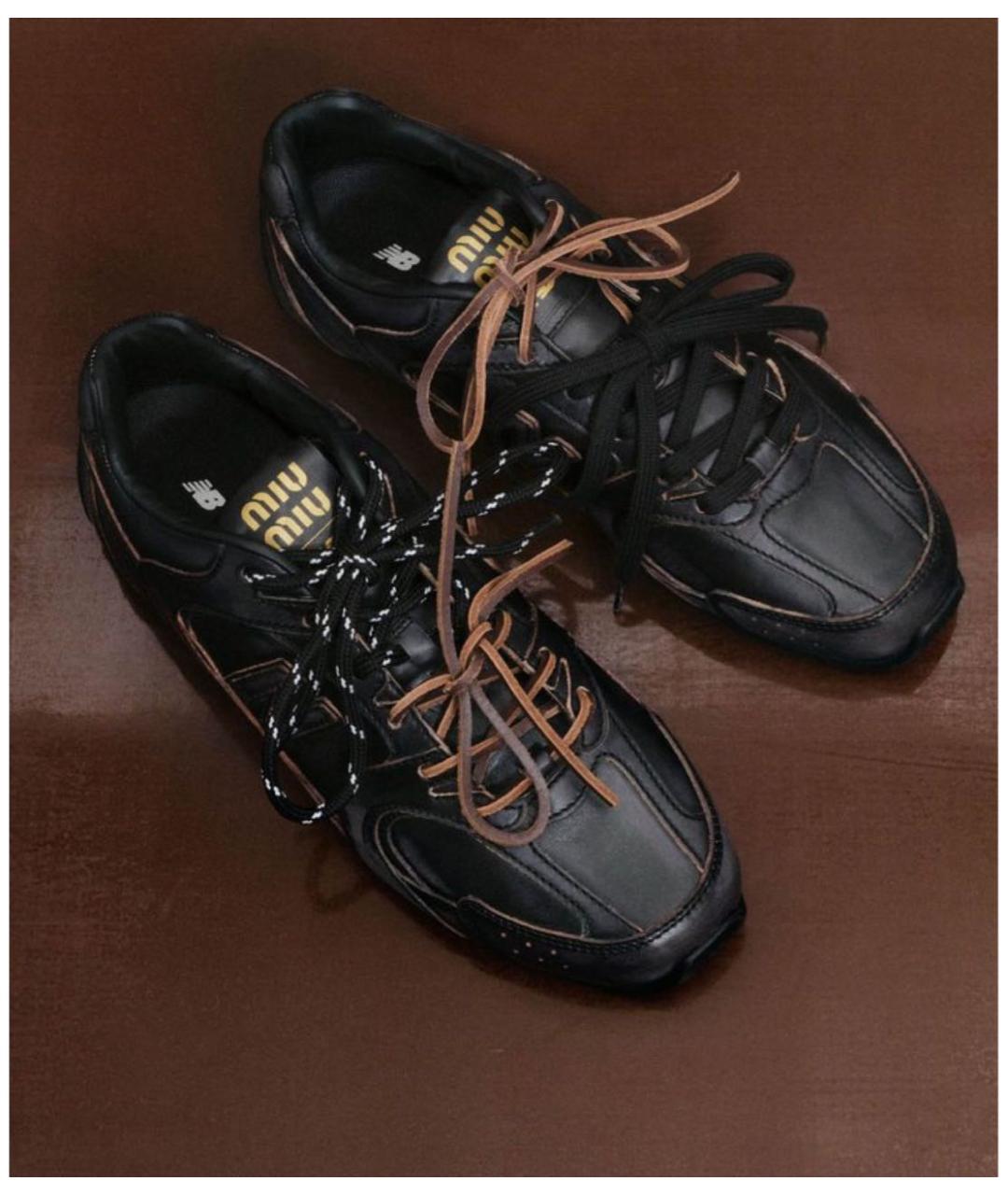 MIU MIU Антрацитовые кеды, фото 3