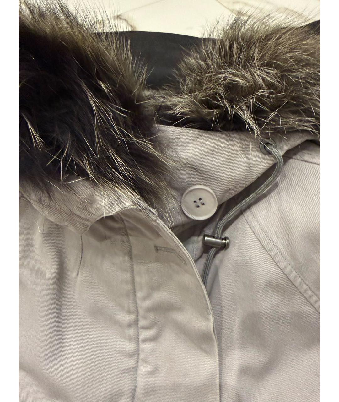 ARMY YVES SALOMON Серая хлопковая парка, фото 4