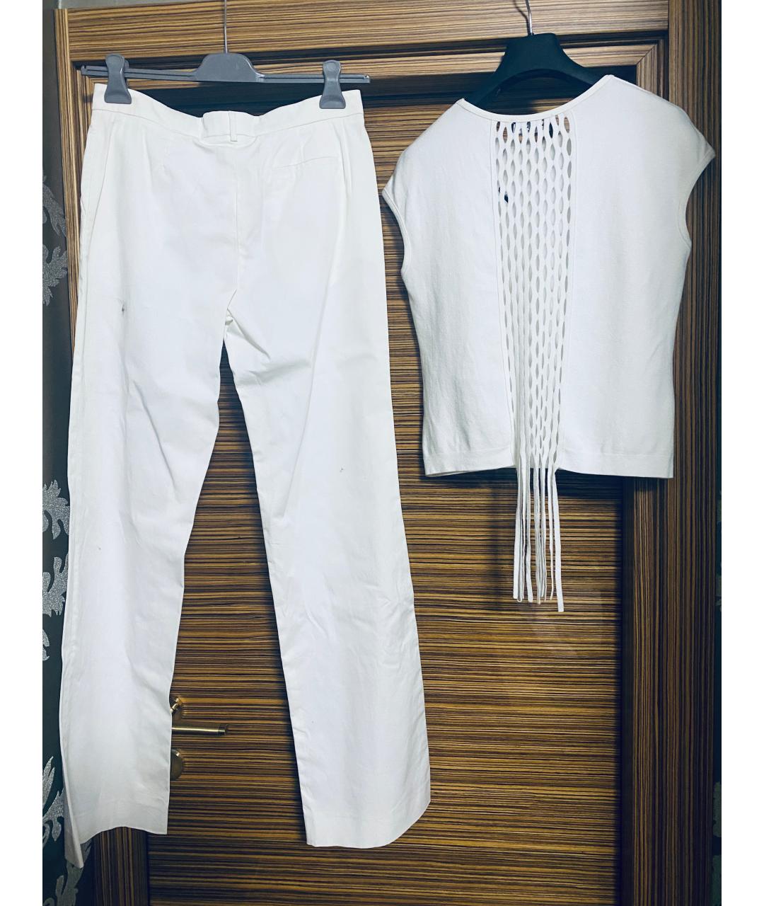 GIVENCHY Белый хлопко-эластановый костюм с брюками, фото 2