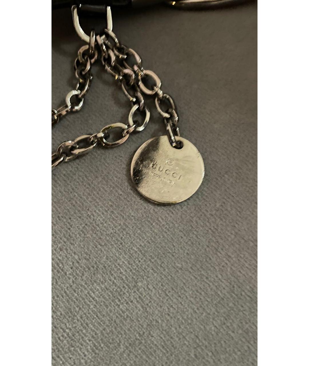 GUCCI Черный ремень из лакированной кожи, фото 5