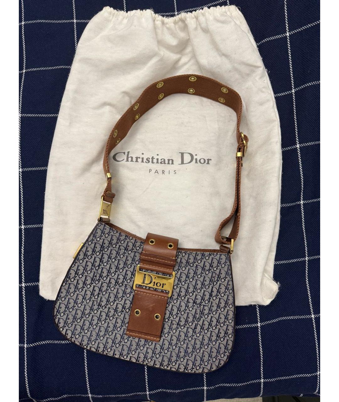 CHRISTIAN DIOR Синяя деним сумка с короткими ручками, фото 7