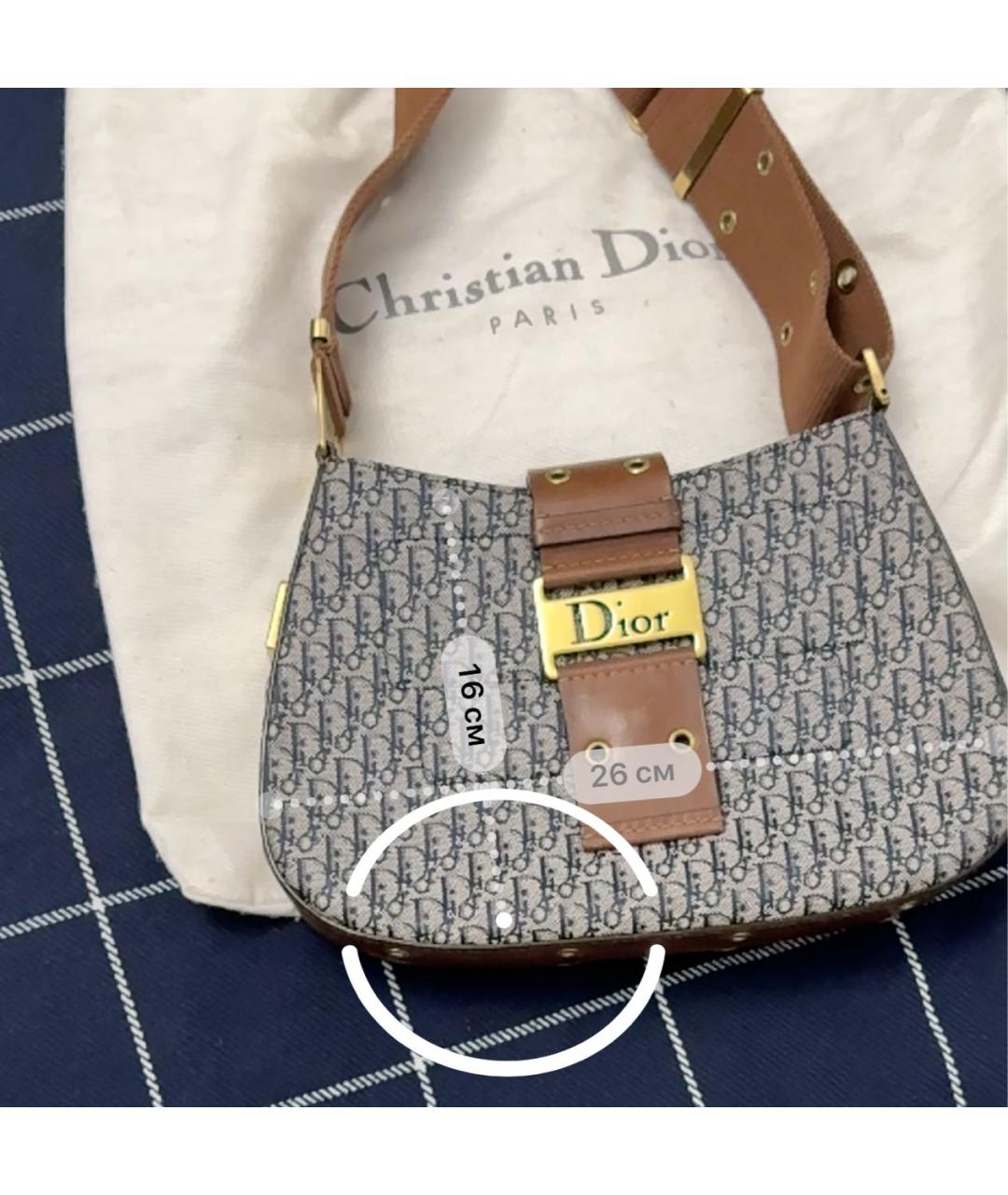 CHRISTIAN DIOR Синяя деним сумка с короткими ручками, фото 4