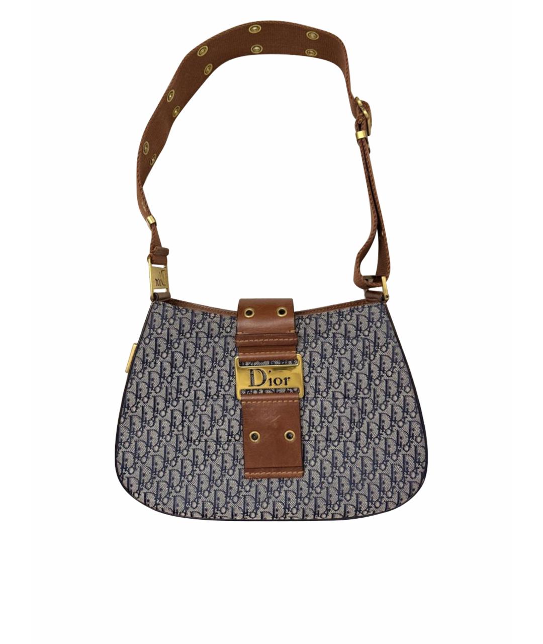 CHRISTIAN DIOR Синяя деним сумка с короткими ручками, фото 1