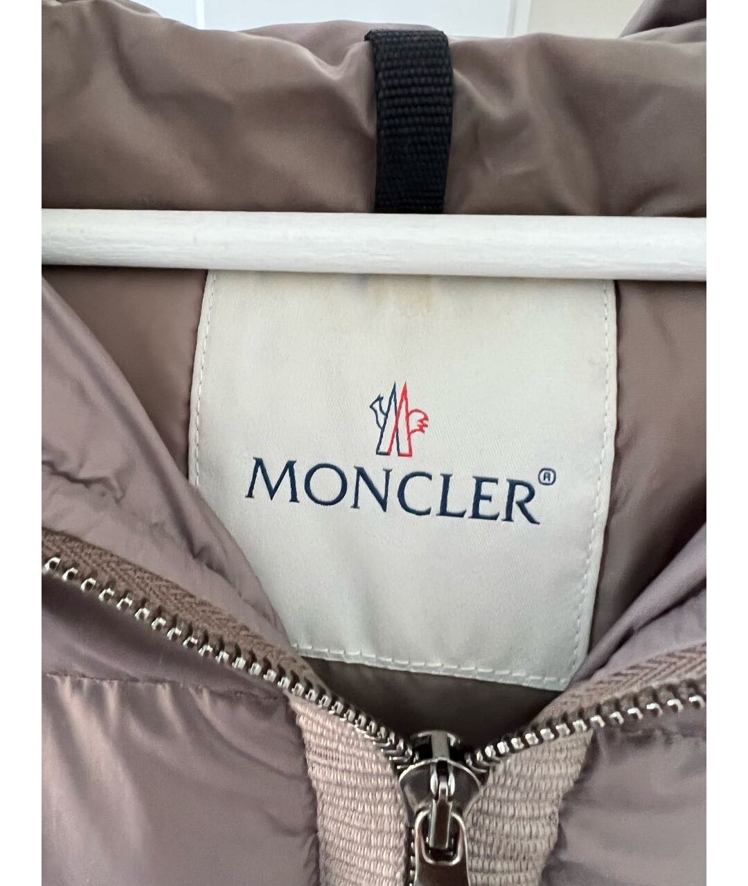 MONCLER Бежевый синтетический пуховик, фото 3