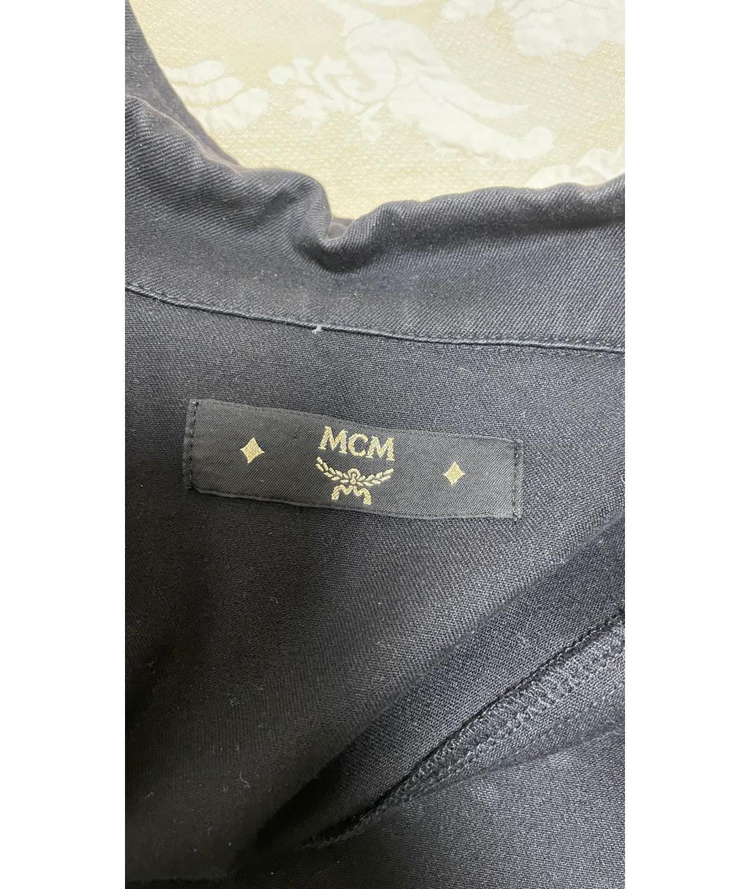 MCM Черный хлопко-эластановый жакет/пиджак, фото 3