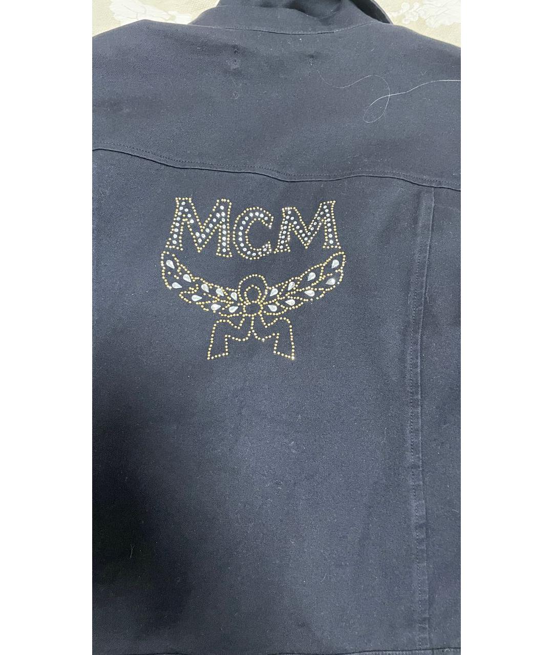 MCM Черный хлопко-эластановый жакет/пиджак, фото 4