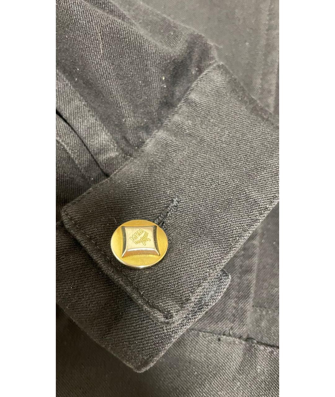 MCM Черный хлопко-эластановый жакет/пиджак, фото 5