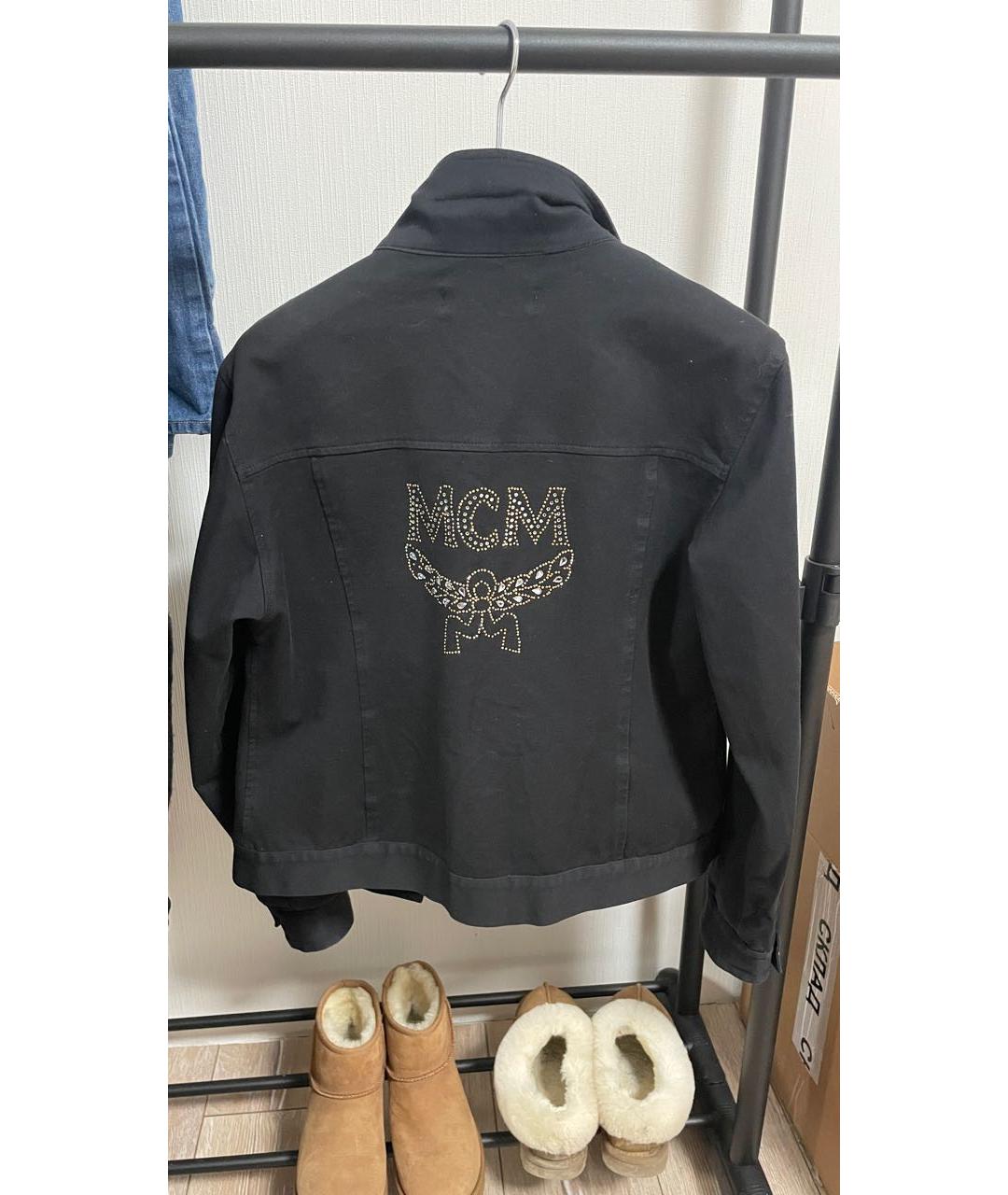 MCM Черный хлопко-эластановый жакет/пиджак, фото 2