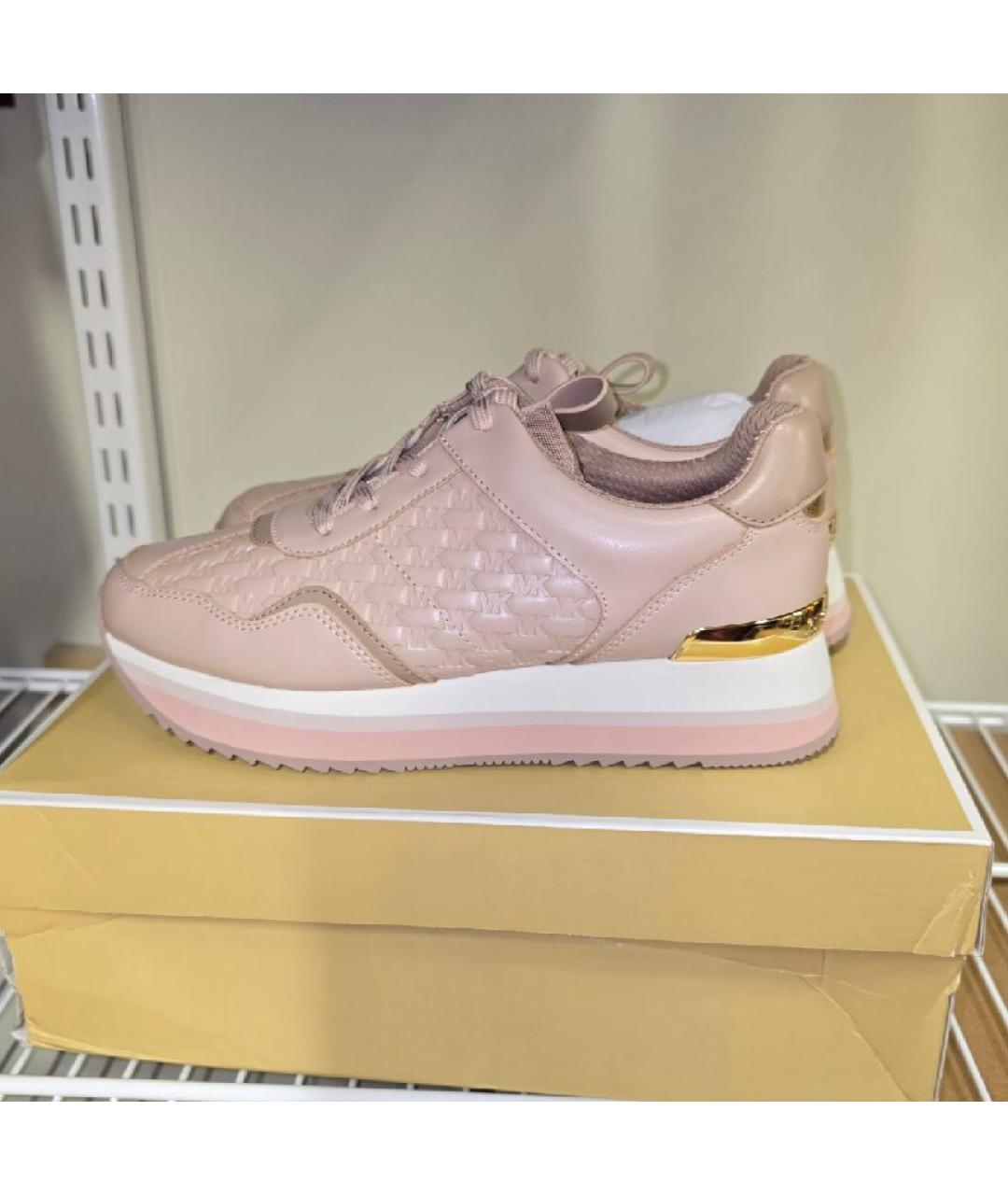 MICHAEL KORS Коралловые кроссовки из искусственной кожи, фото 8