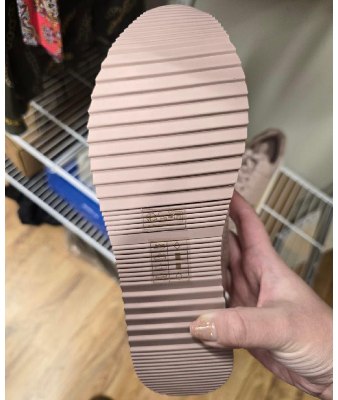 MICHAEL KORS Коралловые кроссовки из искусственной кожи, фото 5