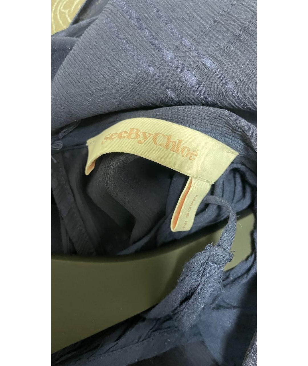 SEE BY CHLOE Темно-синее полиэстеровое повседневное платье, фото 3