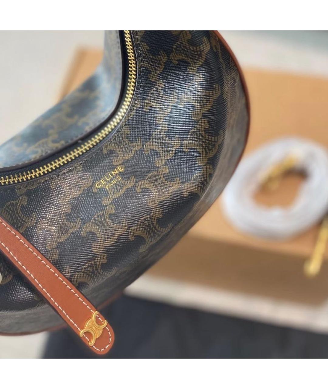 CELINE Коричневая сумка через плечо, фото 8