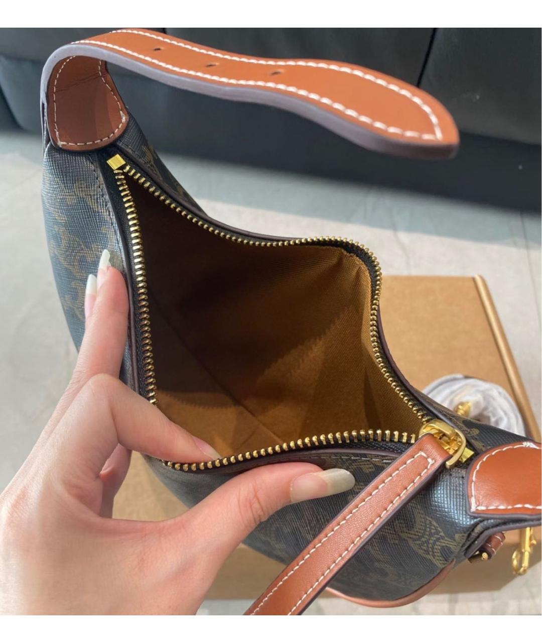 CELINE Коричневая сумка через плечо, фото 7