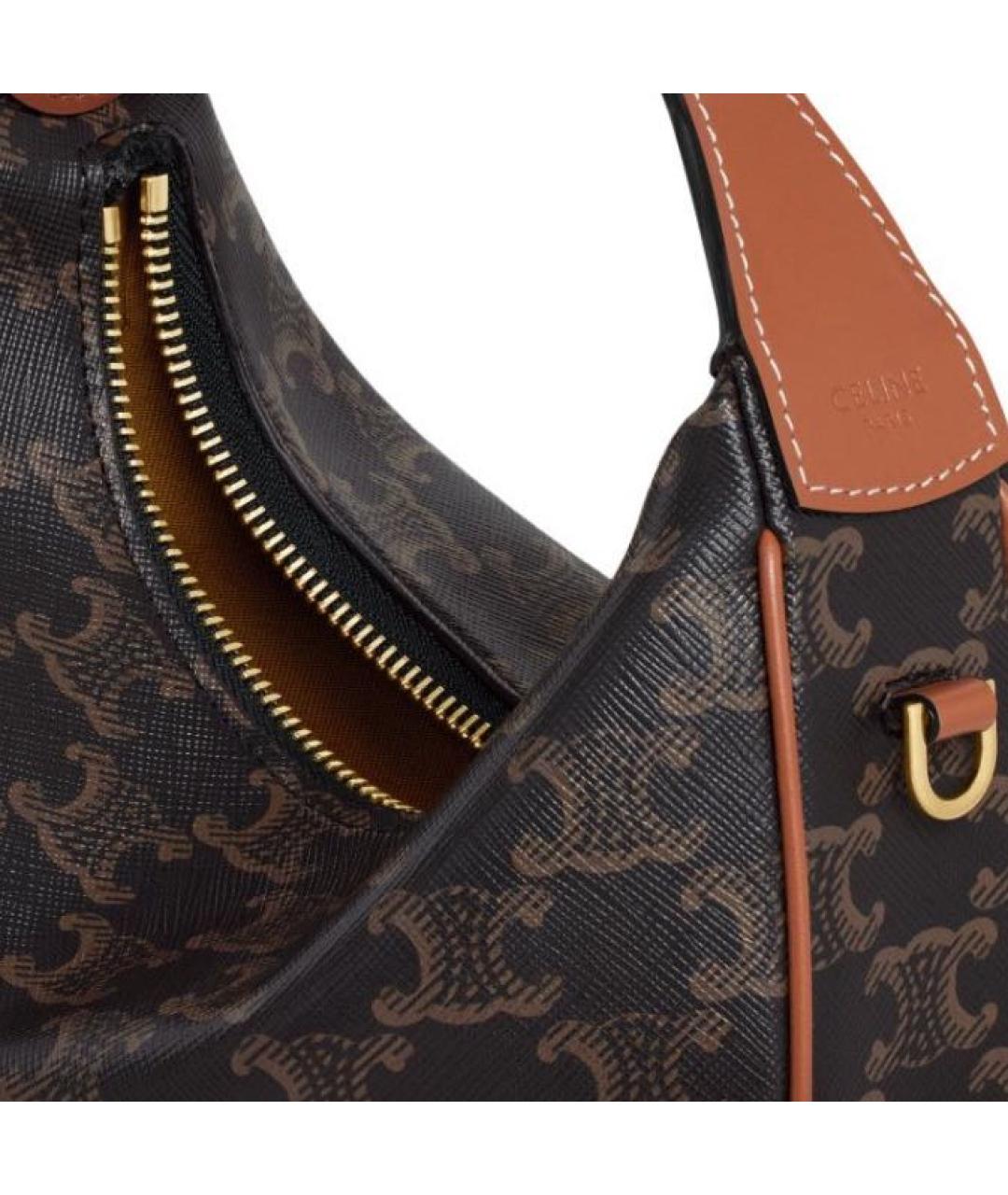 CELINE Коричневая сумка через плечо, фото 4