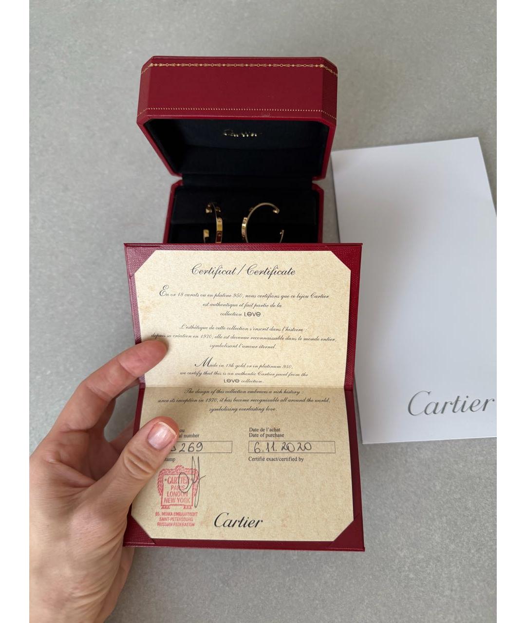 CARTIER Золотые серьги из желтого золота, фото 8