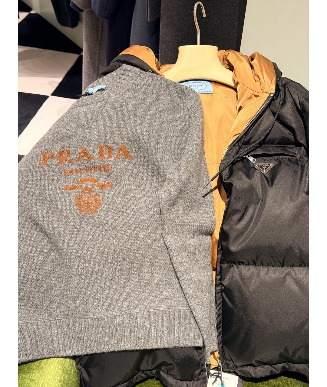 PRADA Черная полиамидовая куртка, фото 2