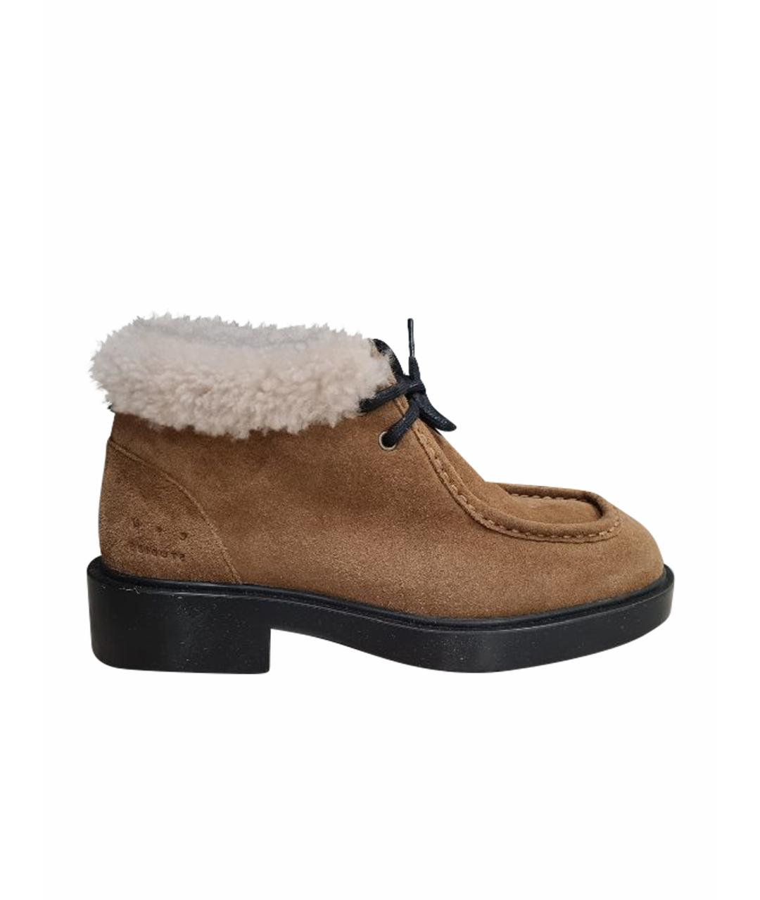 COPENHAGEN Горчичные замшевые ботинки, фото 1