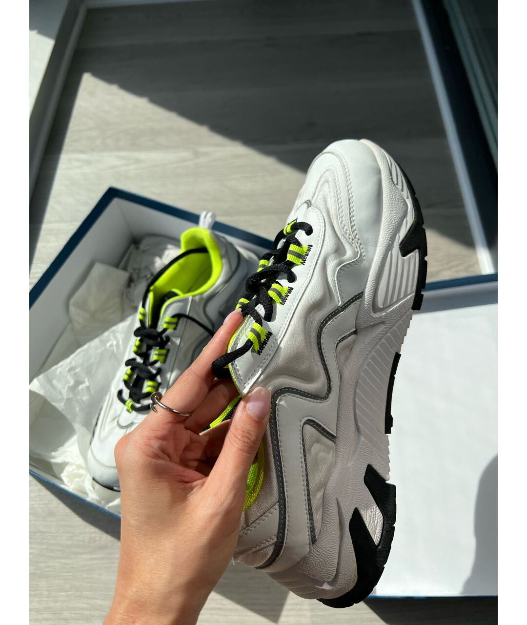 MSGM Белые текстильные низкие кроссовки / кеды, фото 4