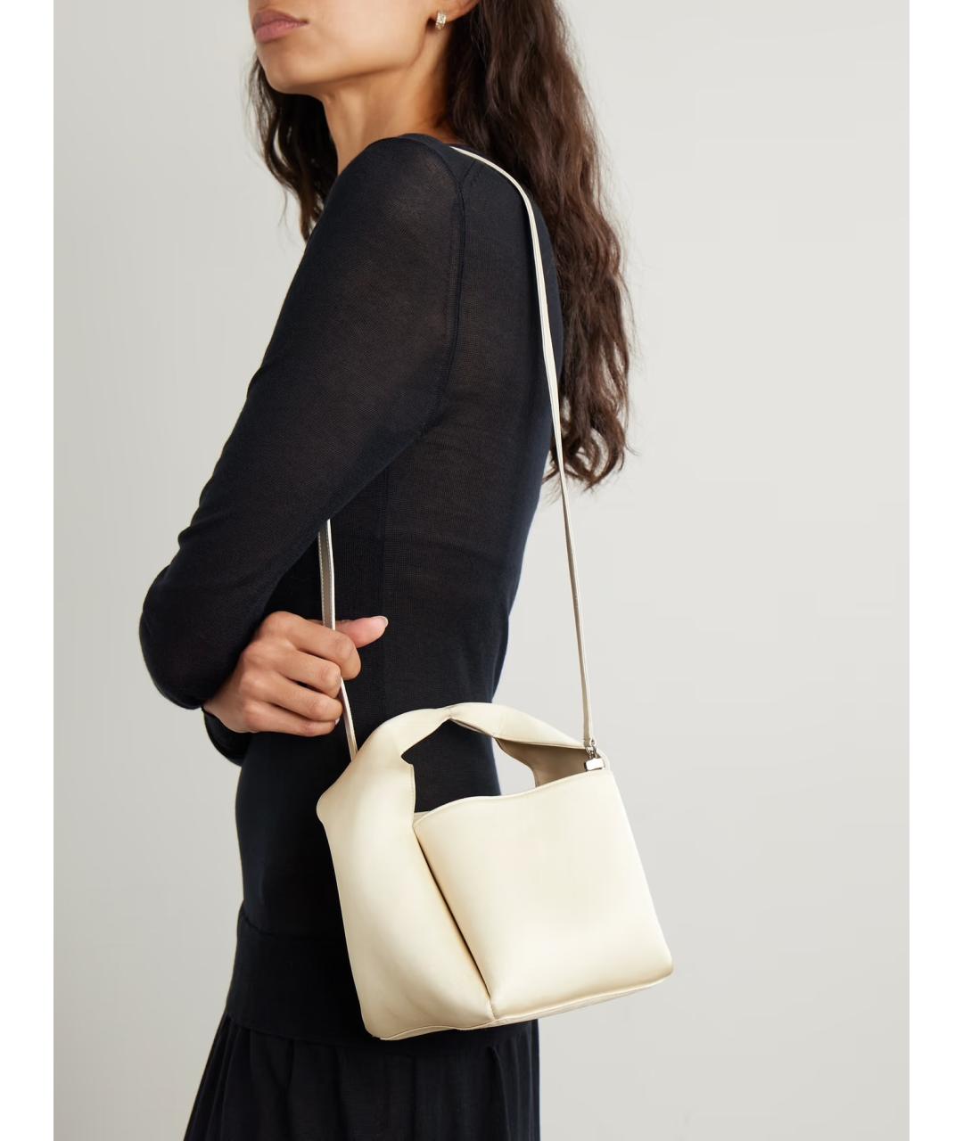 TOTEME Бежевая тканевая сумка через плечо, фото 3